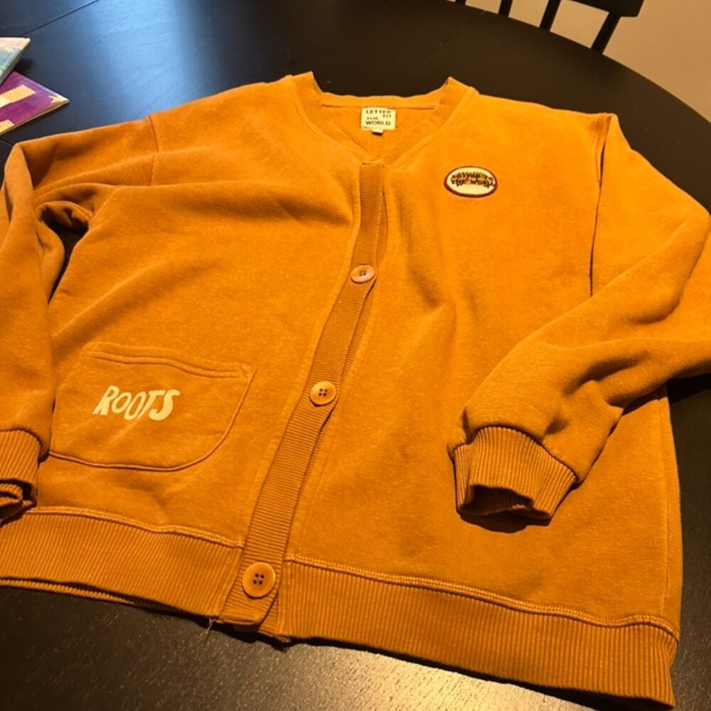 🤎🍂 Letter to the World Kids Cardigan – Brown – Size 11–12Y 🍂🤎